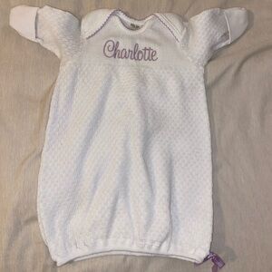 Newborn Paty day gown GUC Charlotte monogram